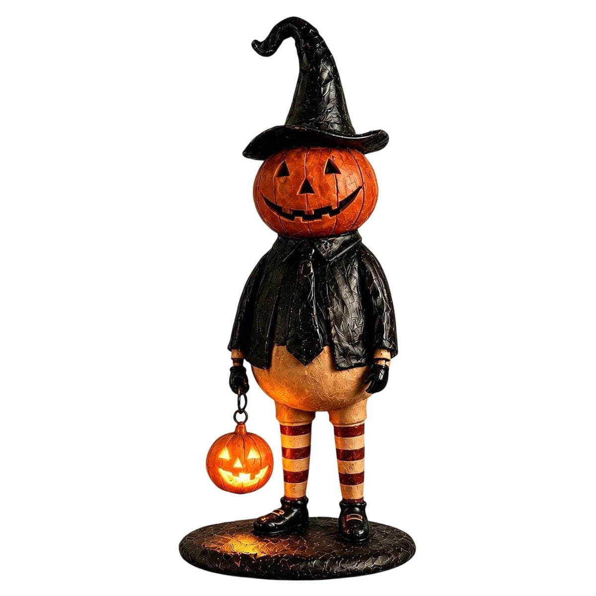 Lighted Halloween Ghost Candy Bowl, Cute LED Ghost Holding Pumpkin Candy Bucket for Trick or Treat, Outdoor Halloween Decorations for Front Porch, Indoor Yard Patio Halloween Decor