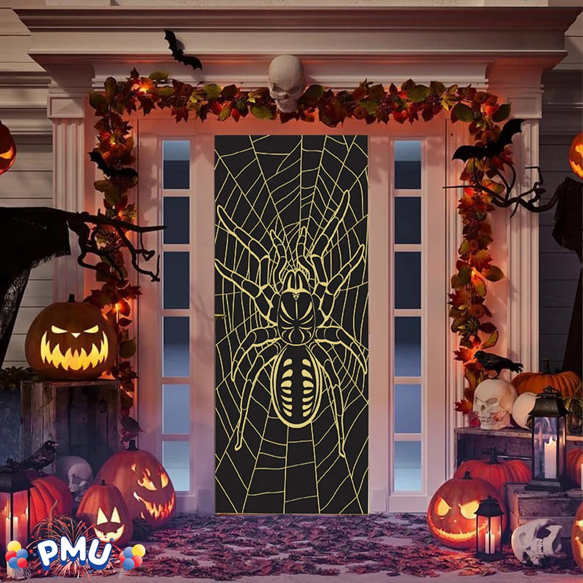 PMU Halloween Bathroom Door Cover, Halloween Decor, Door Decor
