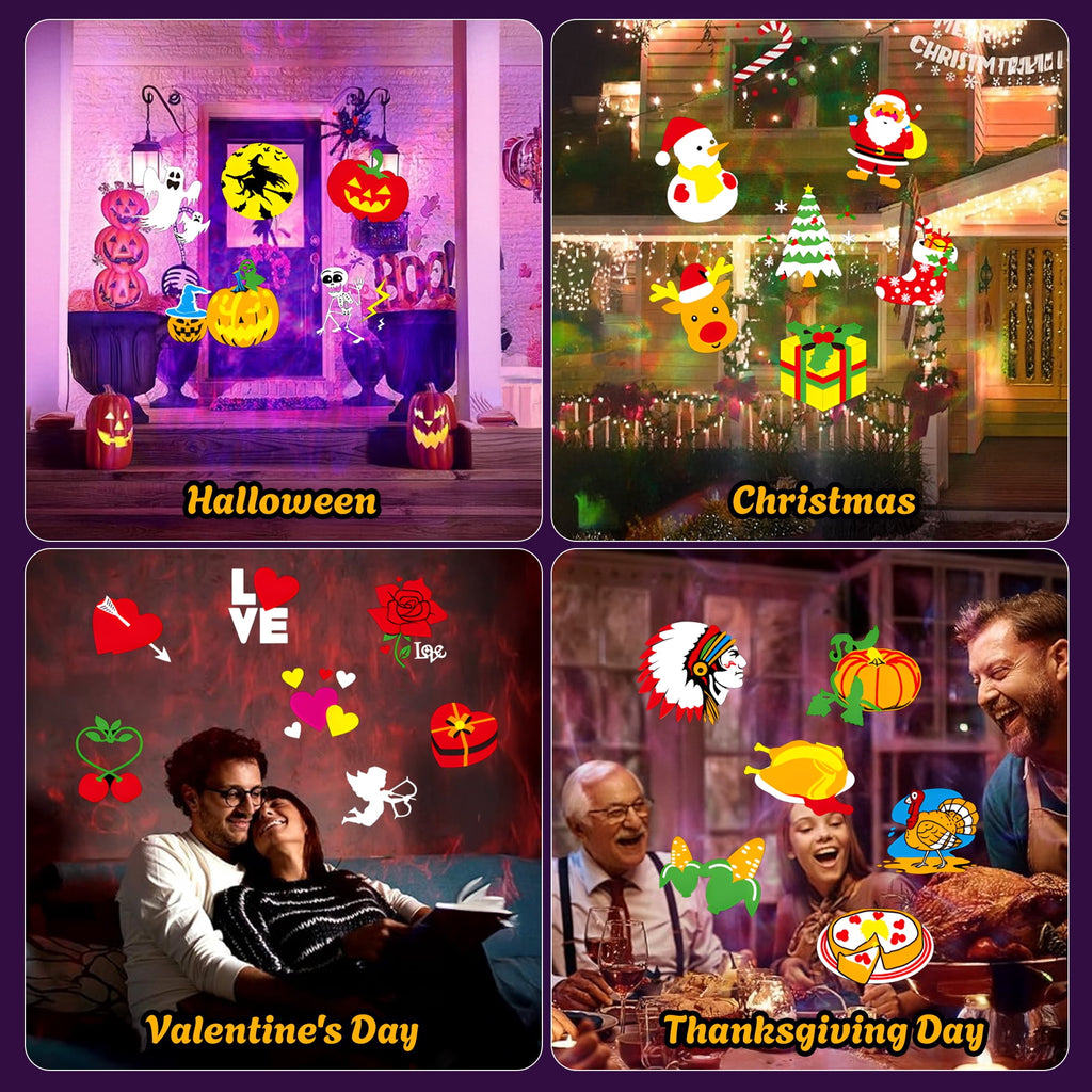 Morfone Halloween Projector Lights, Waterproof Holiday Projector Lights for Halloween Decorations Outdoor or Indoors