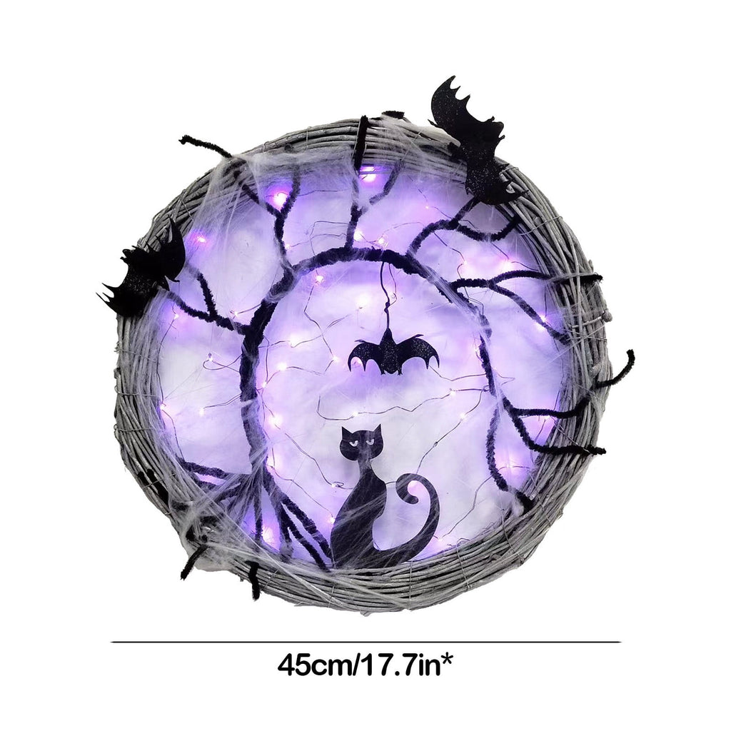 Fankiway Halloween Wreaths for front door, Halloween Black Flower Wreath Wall Door Hanging Festival Party Decor, Halloween Outdoor Wreath, Halloween Decorations