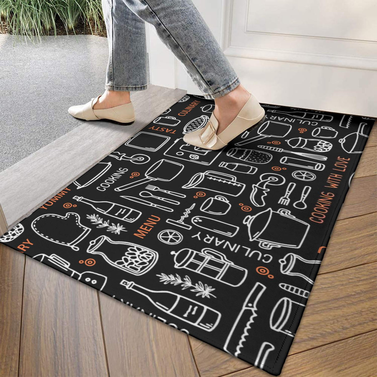 Brown Vintage Tribal Western Non Slip Washable Door Mat Funny Doormat Outdoor Inside Floor Rugs Crystal Velvet 30x17 Inches
