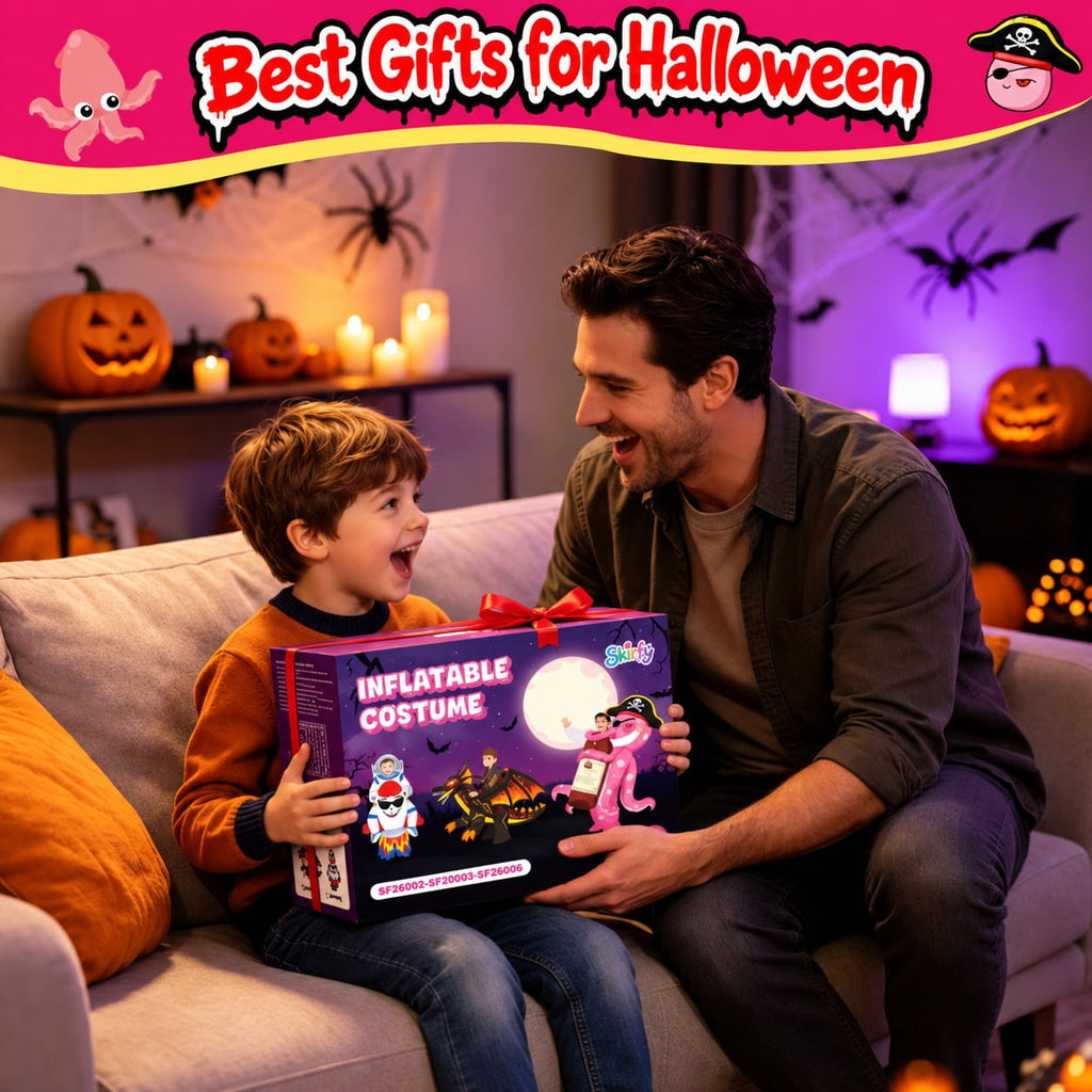 WonderStone Axolotls Inflatable Costume with LED Lights, Halloween Ride-on Costume, Blow-Up Dragon Onesie for Cosplay Party, Suitable for Kids Ages 7-12