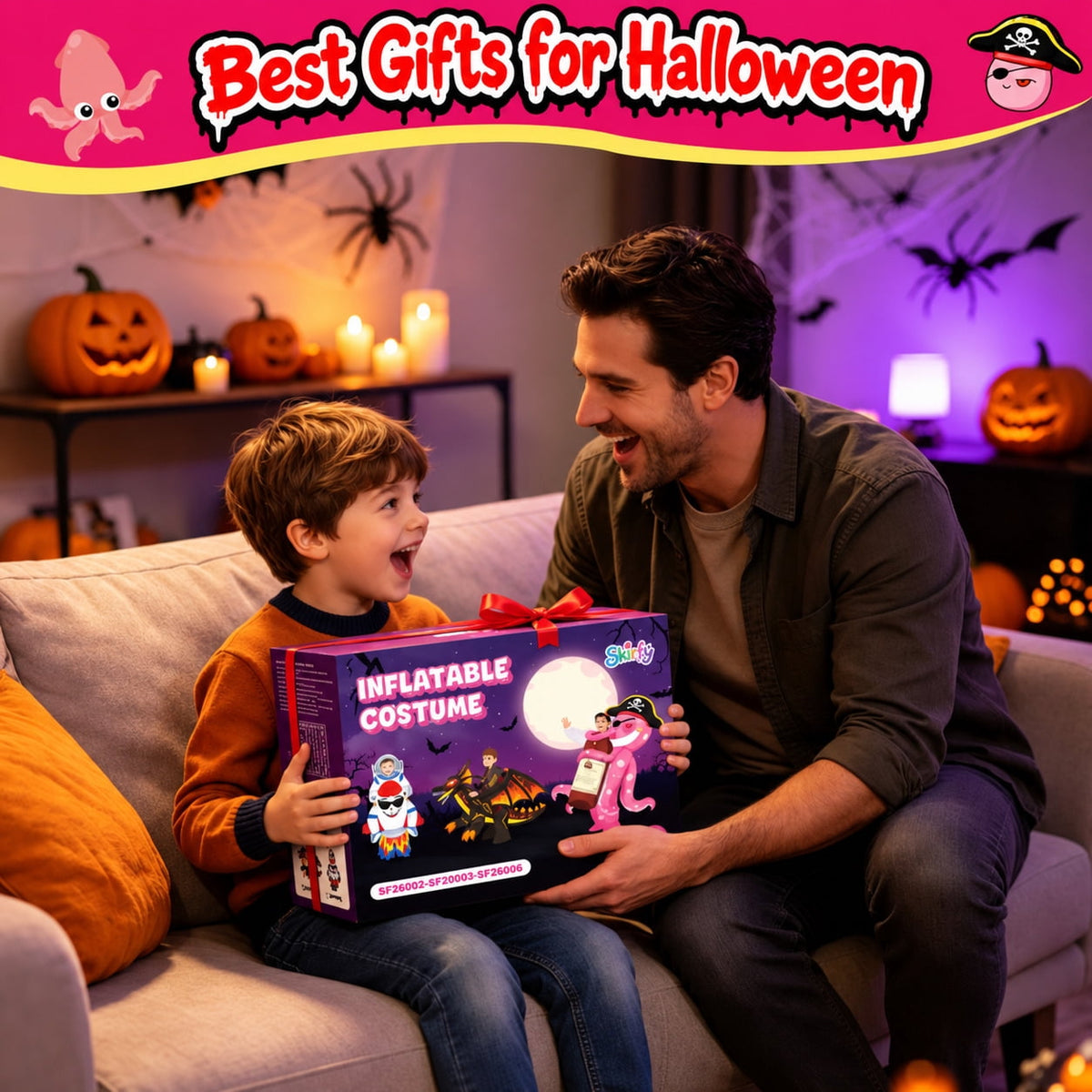 WonderStone Axolotls Inflatable Costume with LED Lights, Halloween Ride-on Costume, Blow-Up Dragon Onesie for Cosplay Party, Suitable for Kids Ages 7-12