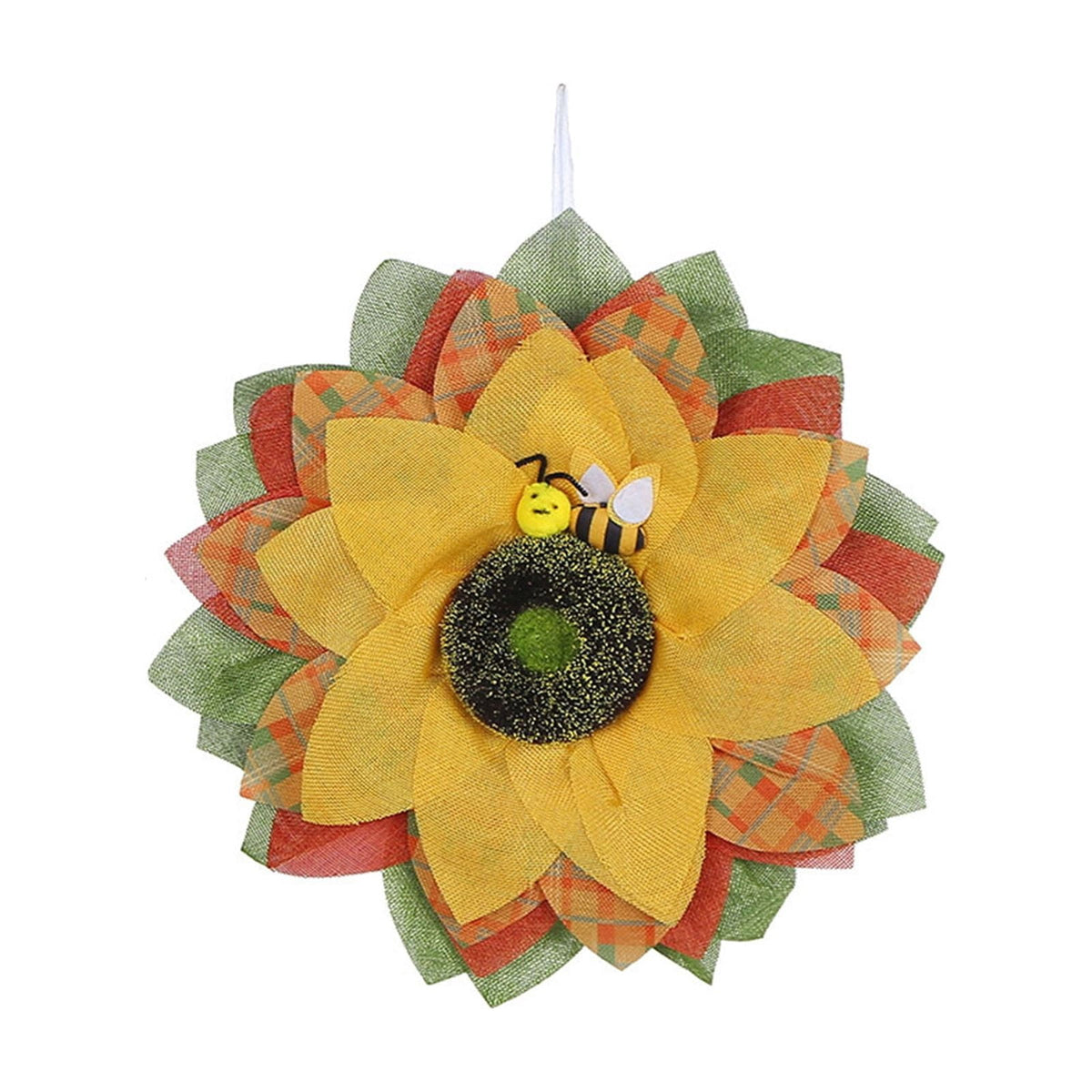 Rijanmt Decorative Plastic Easter Day Wreath, Multicolor