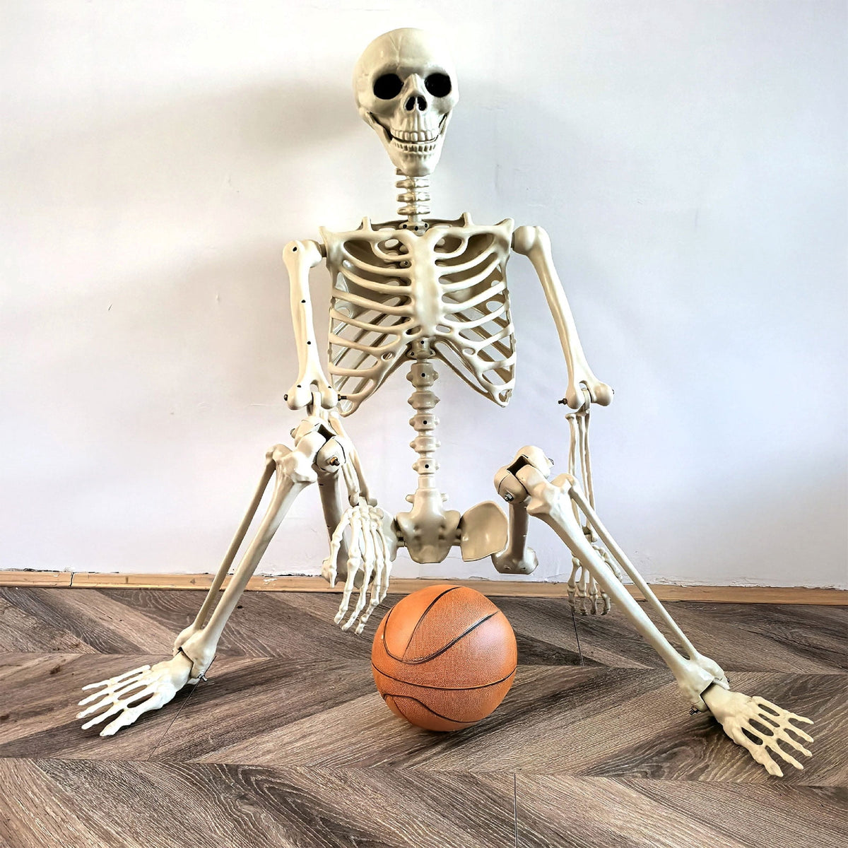 Poseable Halloween Skeleton with Flexible Joints, Sturdy Indoor/Outdoor Party Decor