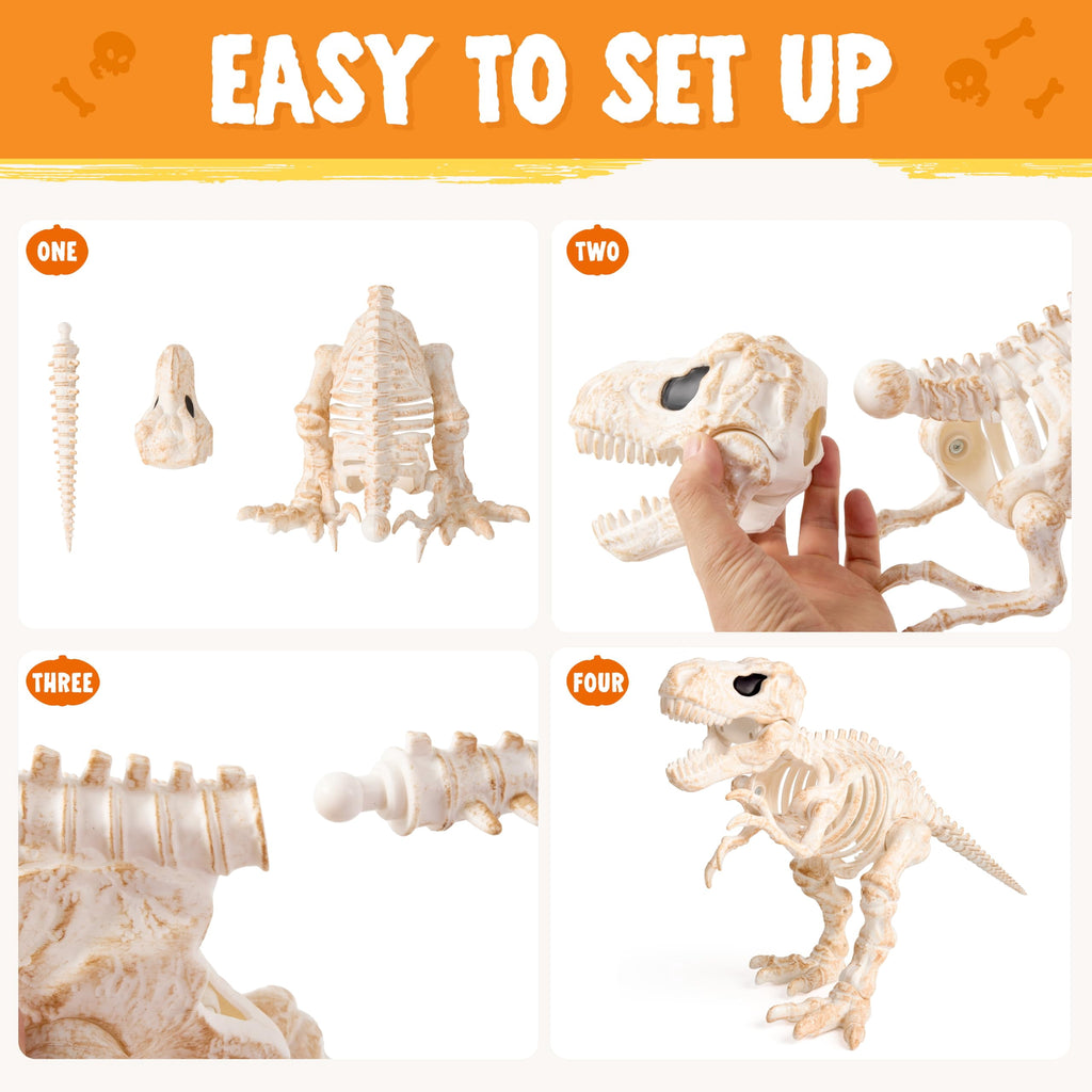 Joyfy 2 Pcs Duck Skeleton Halloween Decoration,4.5 Inch Posable Plastic Animals Halloween Skeleton for Indoor Outdoor Halloween Decorations,Haunted House Party Props