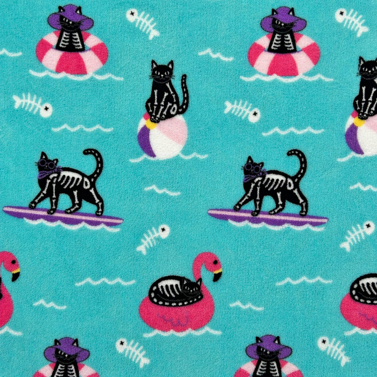 Summerween Oversize Super Soft Plush Throw Blankets, Summer Patio Pool Halloween Throws, RETIREMENT GHOST