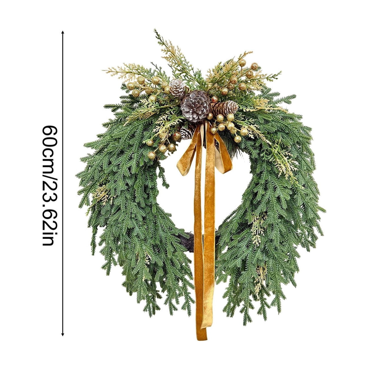ICQOVD Halloween Pumpkin Maple Leaf Wreath with Skeleton Ornament Orange Black Bow Front Door Hanging Fall Home Decoration 15.75*15.75*3.15IN