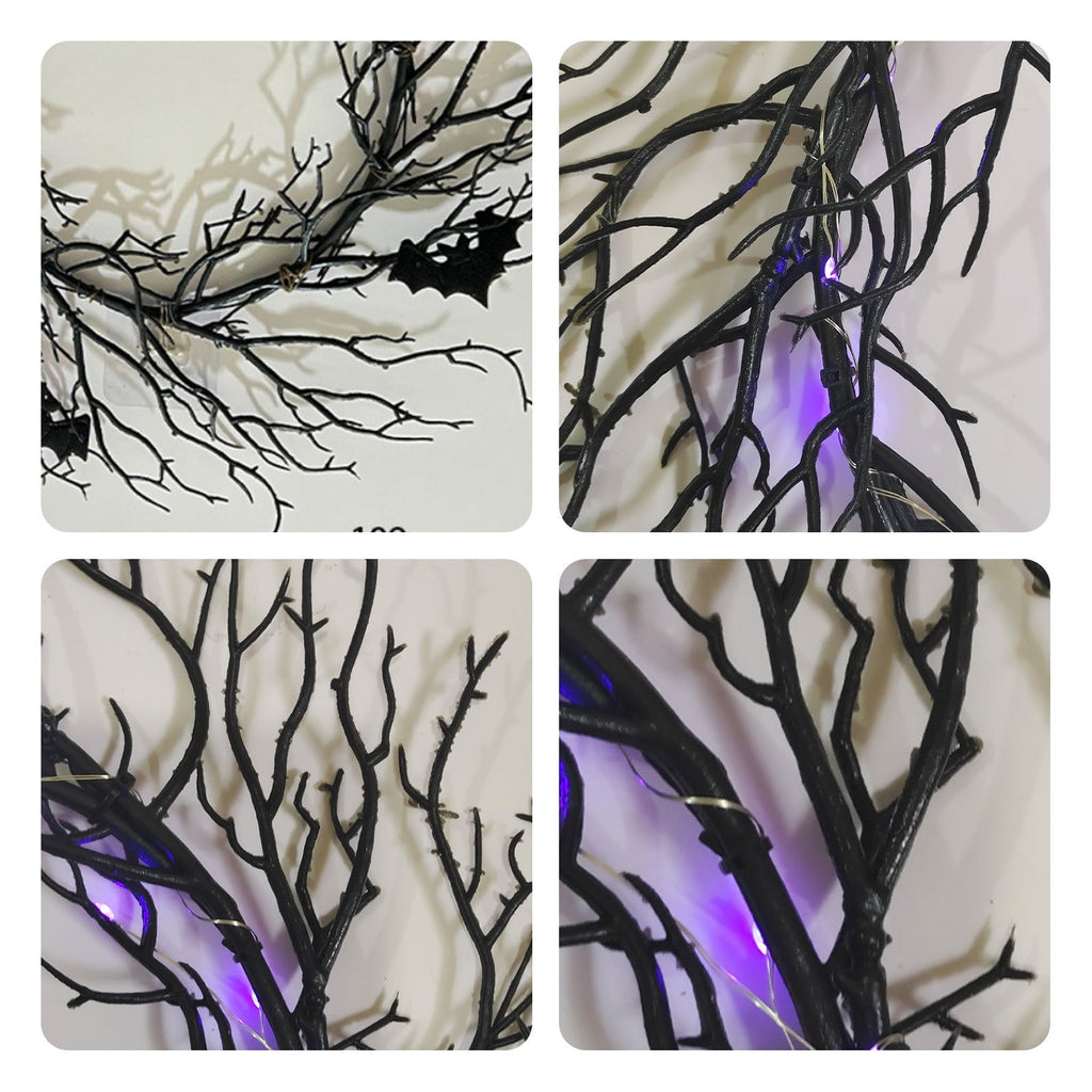 sruoe Halloween Decorations, Indoor Outdoor Halloween Decor, Artificial Wreaths, Halloween Decorations for Outside, Front Door Wreaths, Wreath for Indoor Outdoo Home Party Wreath with Light