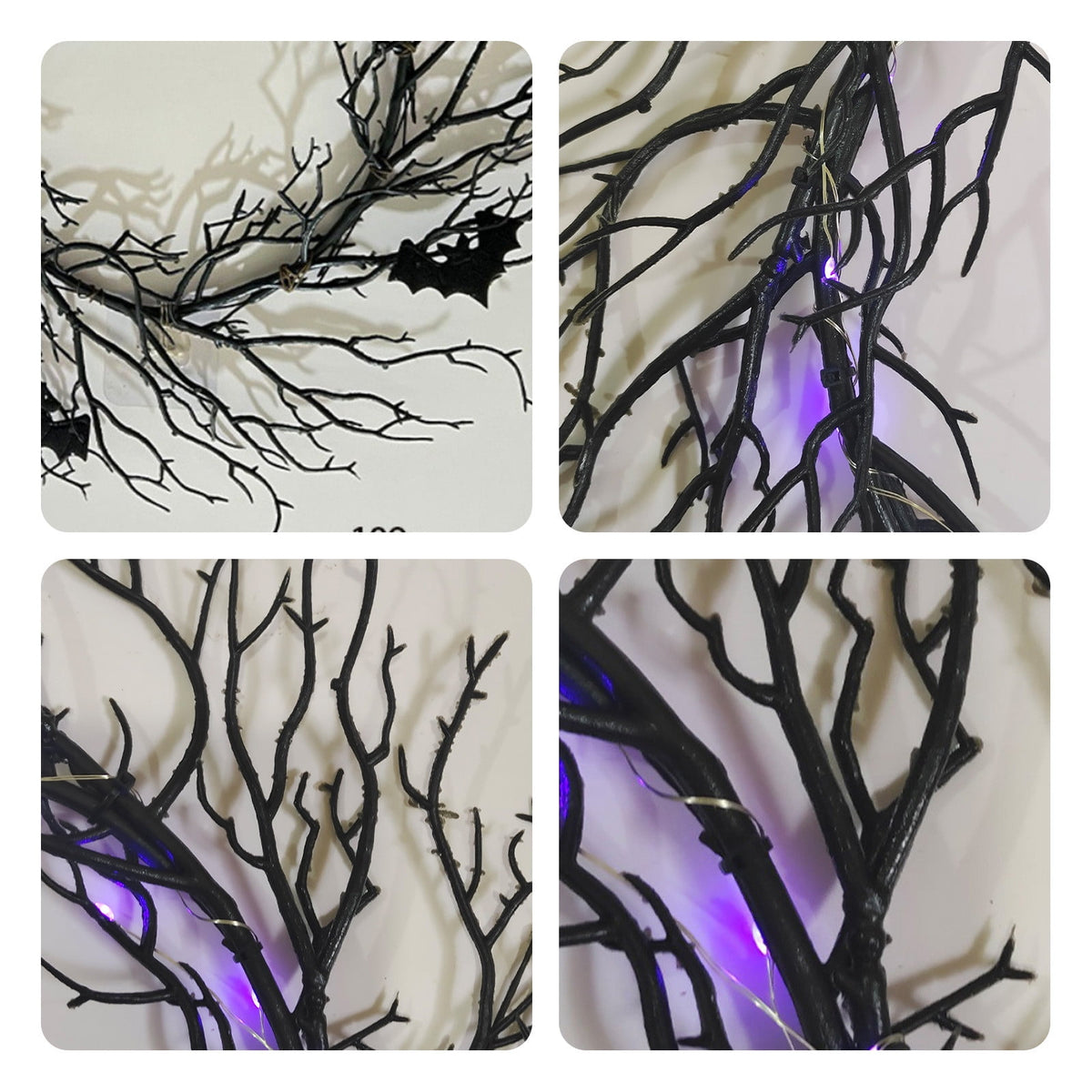 sruoe Halloween Decorations, Indoor Outdoor Halloween Decor, Artificial Wreaths, Halloween Decorations for Outside, Front Door Wreaths, Wreath for Indoor Outdoo Home Party Wreath with Light