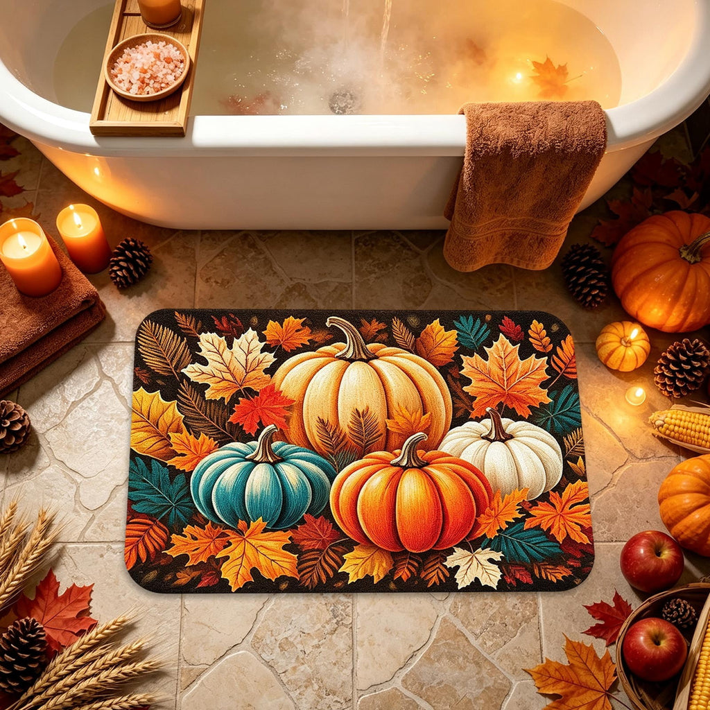 Autumn Door Mat for Entryway, 16x24 Inch, Fall-Themed Floor Doormat for Home Decor, Non-Slip Rug Mat for Living Room, Kitchen, Bedroom, Gifts for Fall Lovers (E)