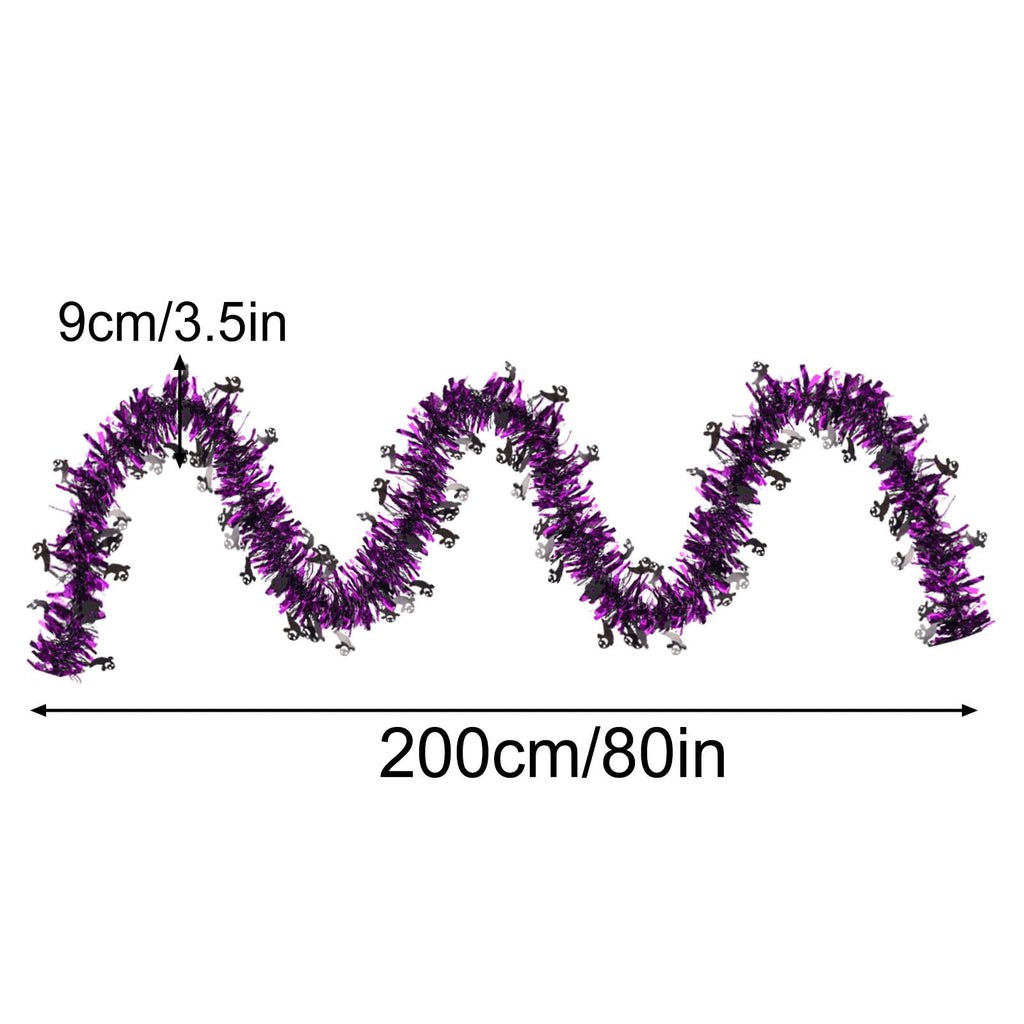 Halloween Artificial Maple Leaf Pumpkin Vine with LED Lights 67-71 Inch Lighted Fall Foliage Garland for Home Halloween Holiday Party Decor
