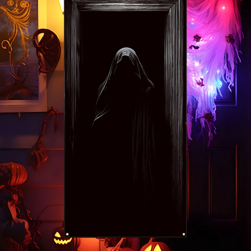 DAMAI Halloween Door Hanging Curtain Party Festival Scene Layout Supplies Decorative Porch Hanging Cloth
