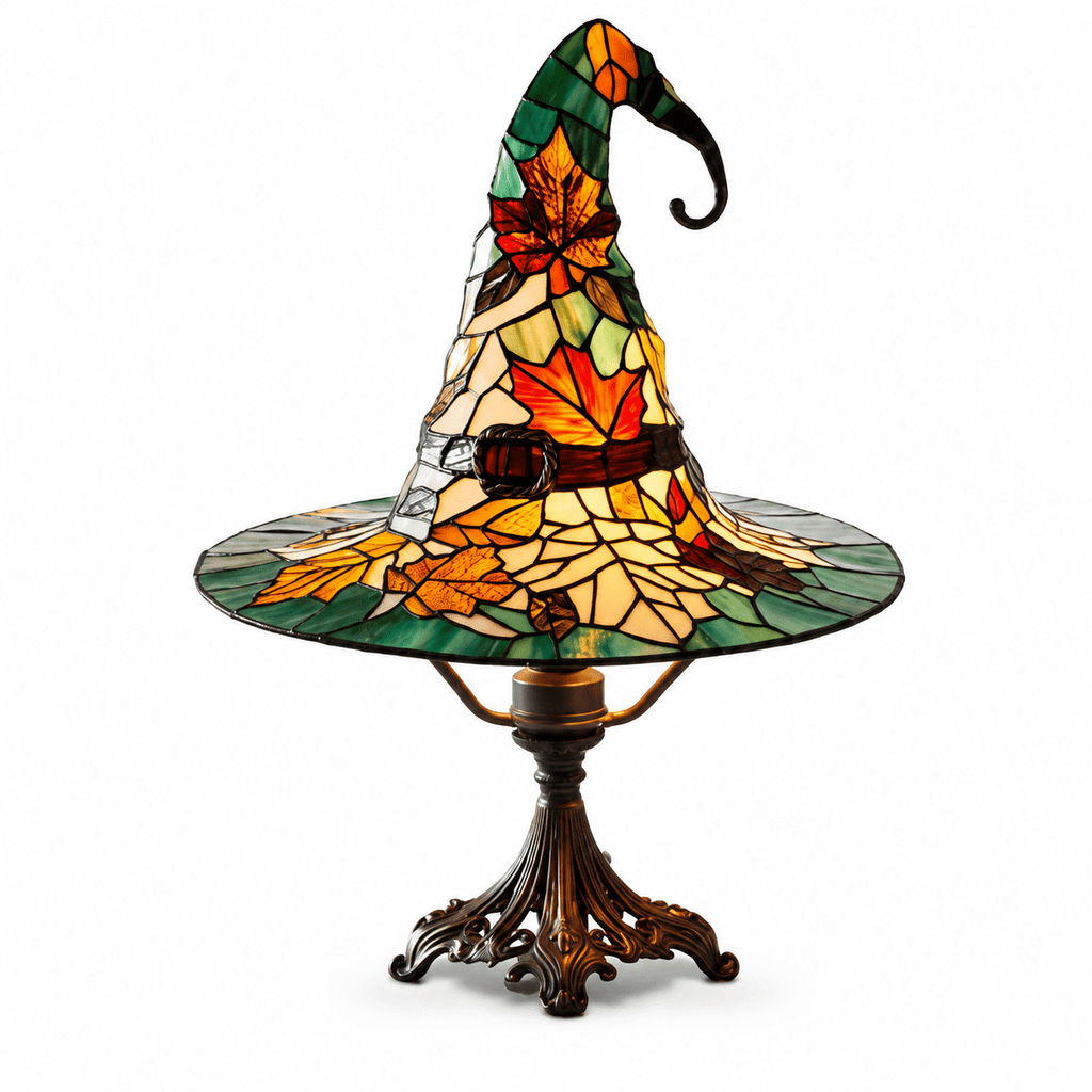 Diceymbol 11.81 Inch Halloween Ghost Night Light, Witch Hat Ghost Lamp with Jack O Lantern, Halloween Decorations Indoor for Table Mantel Party Decor