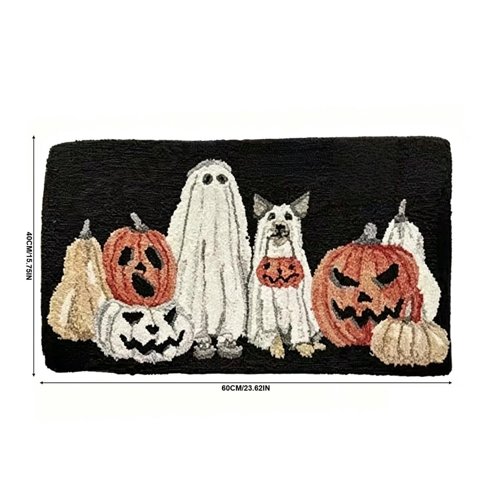 Halloween Pumpkin Doormat, Soft Non-Slip Indoor Outdoor Welcome Rug for Entryway Porch and Front Door