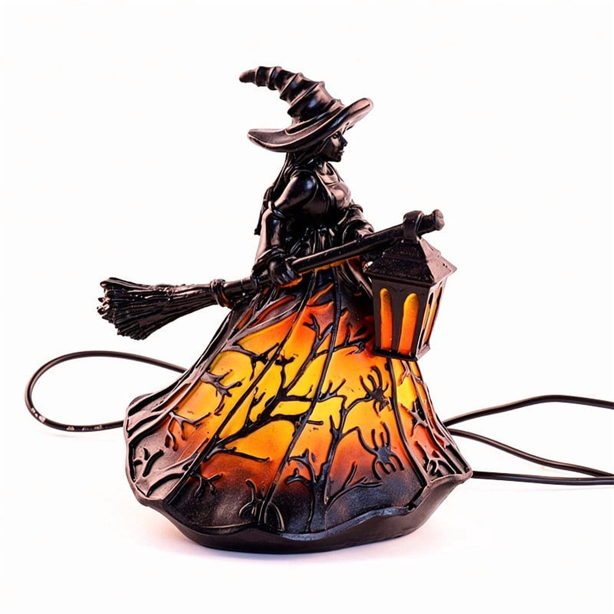 Sruoe Resin Owl Vintage Table Lamp, Decorative Animal Night Light for Bedroom Office Indoor Home Year Round Decor