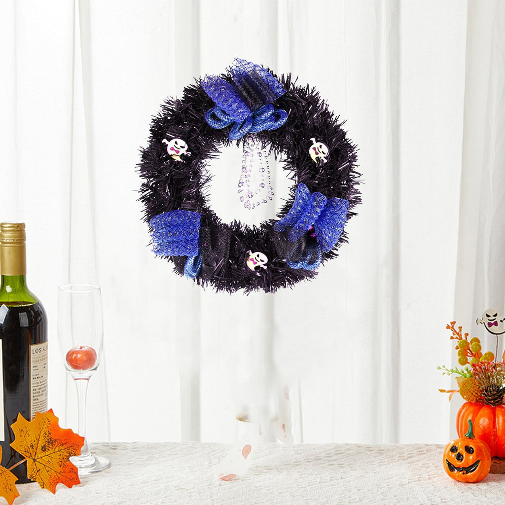 sruoe Halloween Decorations, Indoor Outdoor Halloween Decor, Artificial Wreaths, Halloween Decorations for Outside, Halloween Wreaths for Front Door, Halloween Horror Skeleton Maple Leaf Wreath