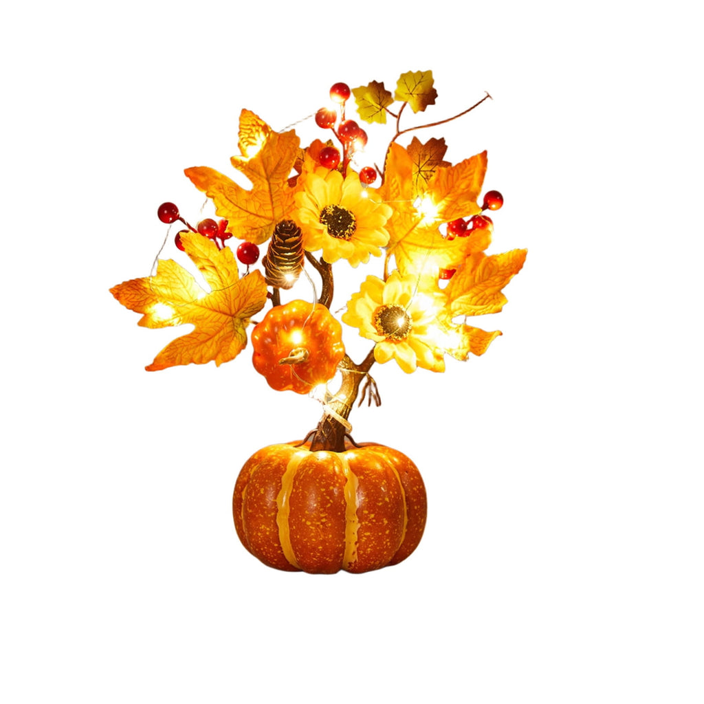 YIMWNYI Halloween Simulation Pumpkin Tree Decoration, Autumn Thanksgiving Home Decor, Festive Ornaments for Dining Table and Living Room, Perfect for Fall Celebration, Faux Floral Centerpiece