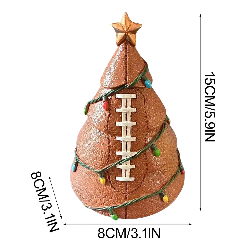 Christmas in july Decorations, Christmas Tree Resin Figurine, Sports Themed Tabletop Decor for Fall Thanksgiving Summerween, Unique Holiday Gift