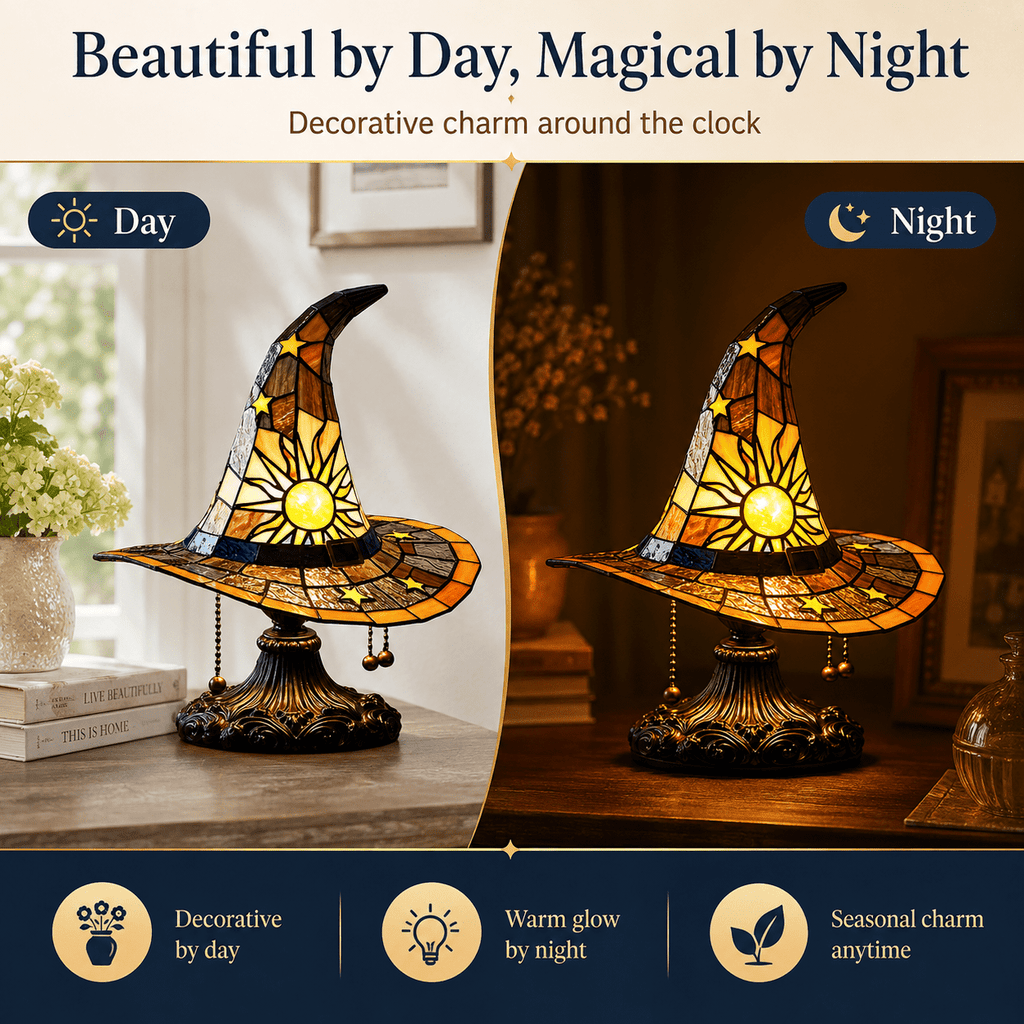 Diceymbol 11.81 Inch Halloween Ghost Night Light, Witch Hat Ghost Lamp with Jack O Lantern, Halloween Decorations Indoor for Table Mantel Party Decor