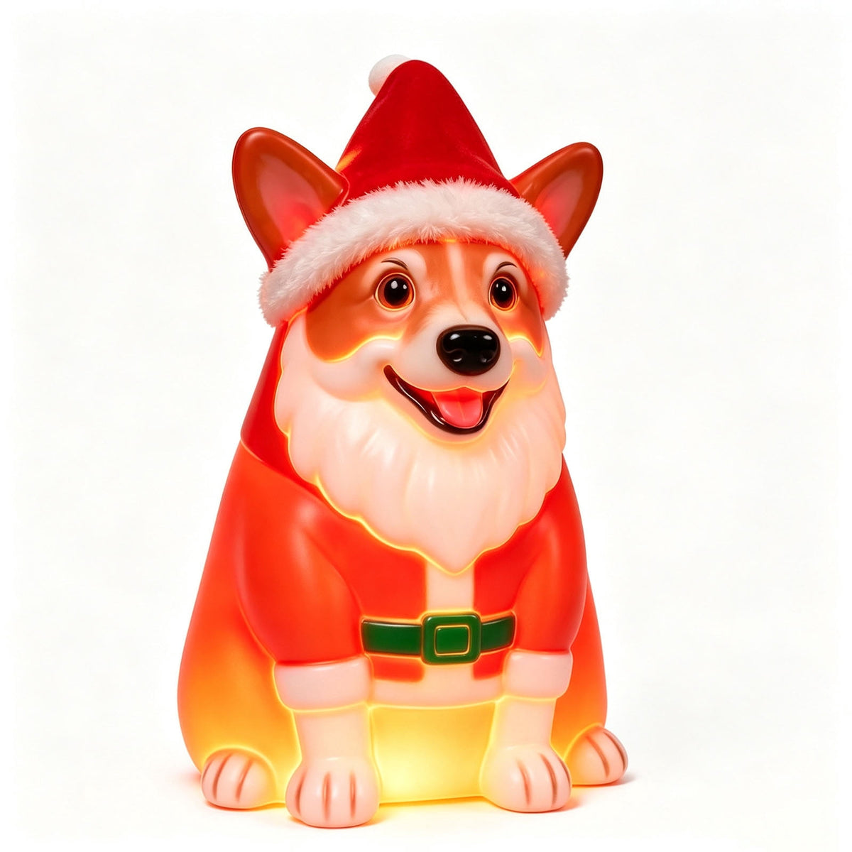 Clearance! Halloween Light‑Up Dog Figurine, 7.9in Scarecrow Dog Statue with Glowing Pumpkin, Waterproof Resin Table Yard Decor