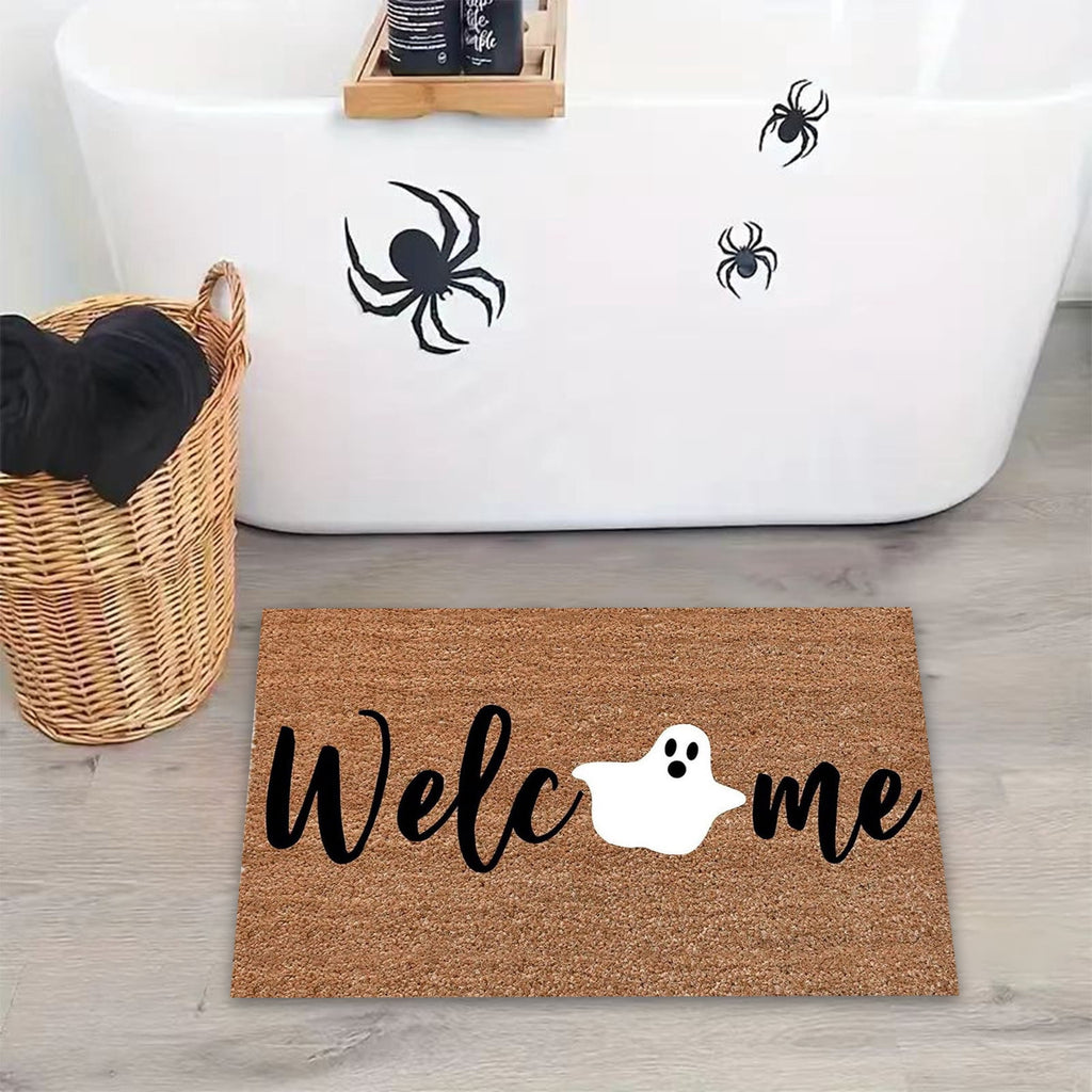 Clearance Hotyverty Halloween Front Door Mat Slip Guard Stain Shield Water Resistant Low Profile 23.62*15.74 in Outdoor Front Porch Holiday Floor Ornament, Halloween Gift for Halloween Party Hosts