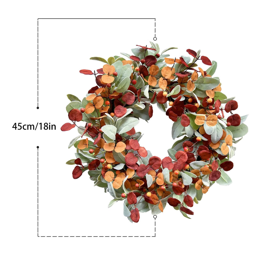 Fall Wreaths for Front Door, Farmhouse Autumn Wreath with Pumpkin Decorations, Fall Door Wreath Outdoor Indoor Thanksgiving Harvest Fall Decor