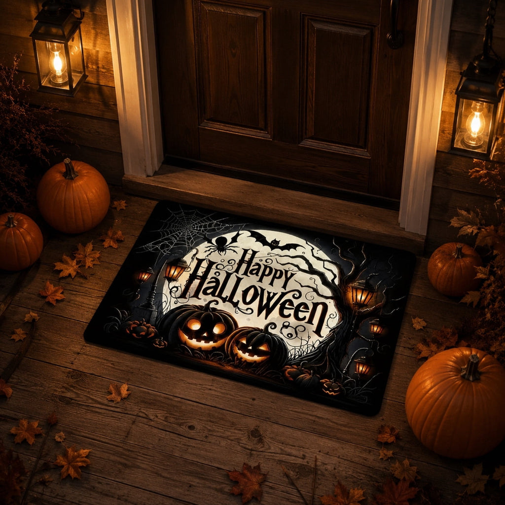 sruoe Fall Door Mat Non-Slip Durable Halloween Decor, Halloween Door Mats for Outdoor with Rubber Backing, Porch Patio Entryway, Easy Clean Absorbent Low-Profile Fade-Resistant.