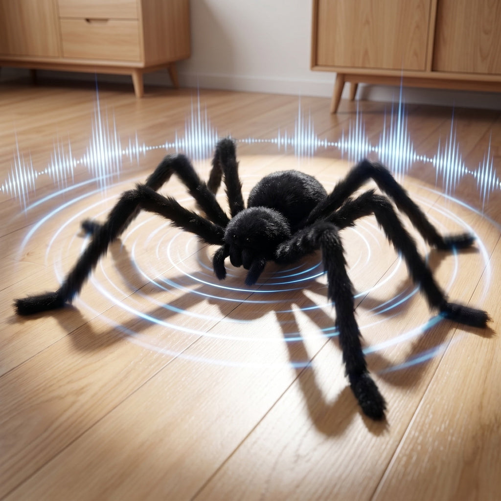 Halloween Animated Spider Decoration, Voice Activated Crawling Toy With Motion Effects For Hau*nted Hous Party Yard Bar Classroom And Home Halloween Scene Decor, Spooky Holiday Prop