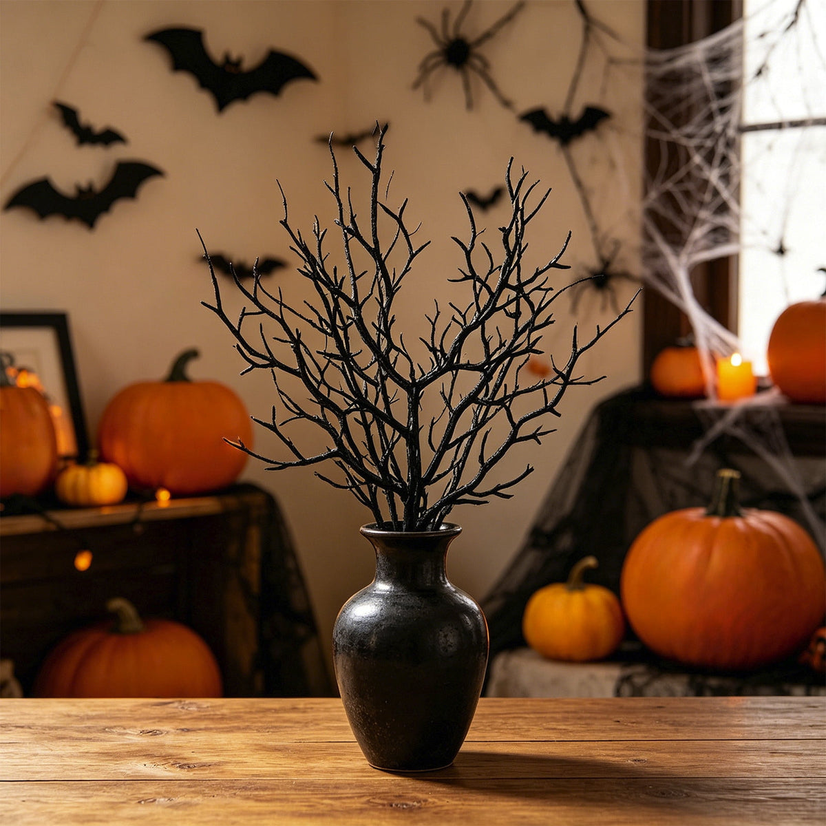 SCNOR 72 Inch Halloween Felt Garland with Ghost Pumpkin Witch Hat Spider Broom, Hanging Decor for Fireplace Mantel Wall