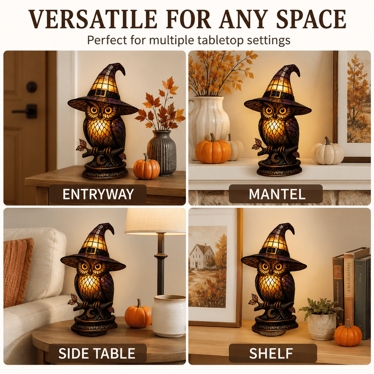 Diceymbol 11.81 Inch Halloween Ghost Night Light, Witch Hat Ghost Lamp with Jack O Lantern, Halloween Decorations Indoor for Table Mantel Party Decor