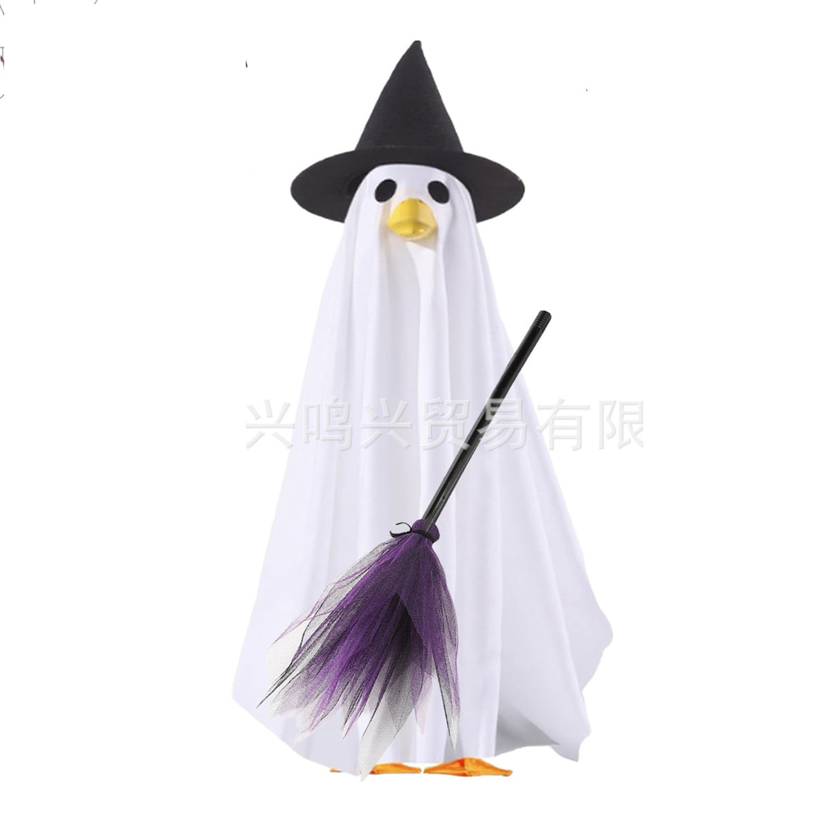 Halloween Garden Porch Decor, Porch Goose Outfits Halloween, 23 Inch Porch Goose Outfits, Witch Dress and Hat Set, Fits 23X11X26 Inch Standing Plush Goose for Front Porch Lawn