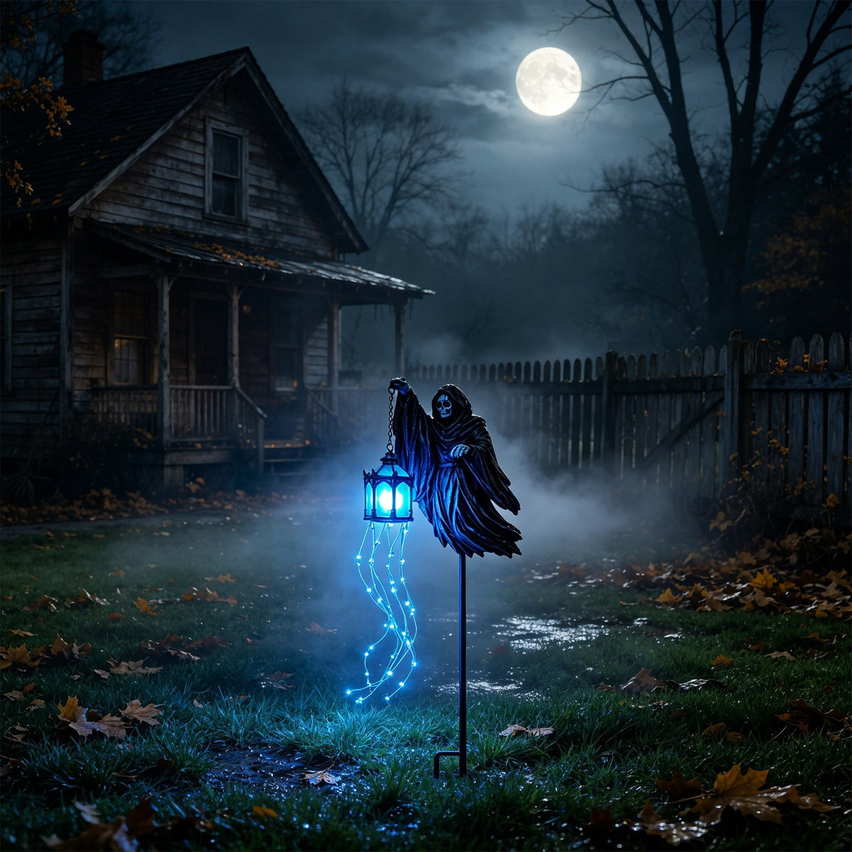 Halloween Solar Garden Stake Light,Metal Hanging Pumpkin Lantern Waterproof for Yard Lawn Proch