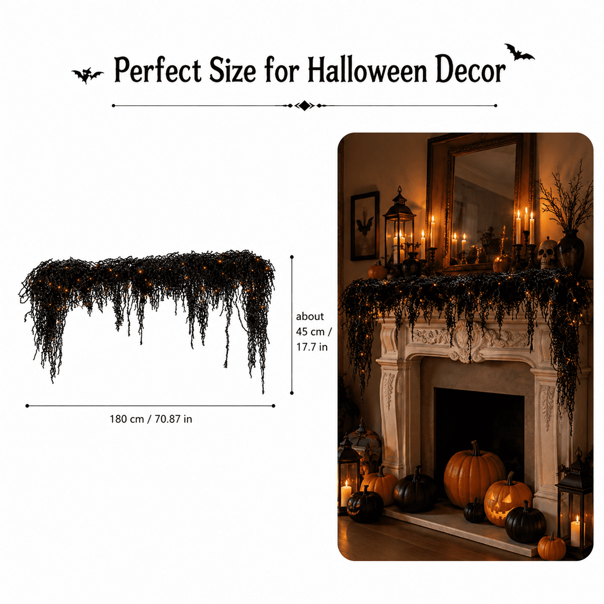 Diceymbol 11.81 Inch Halloween Ghost Night Light, Witch Hat Ghost Lamp with Jack O Lantern, Halloween Decorations Indoor for Table Mantel Party Decor