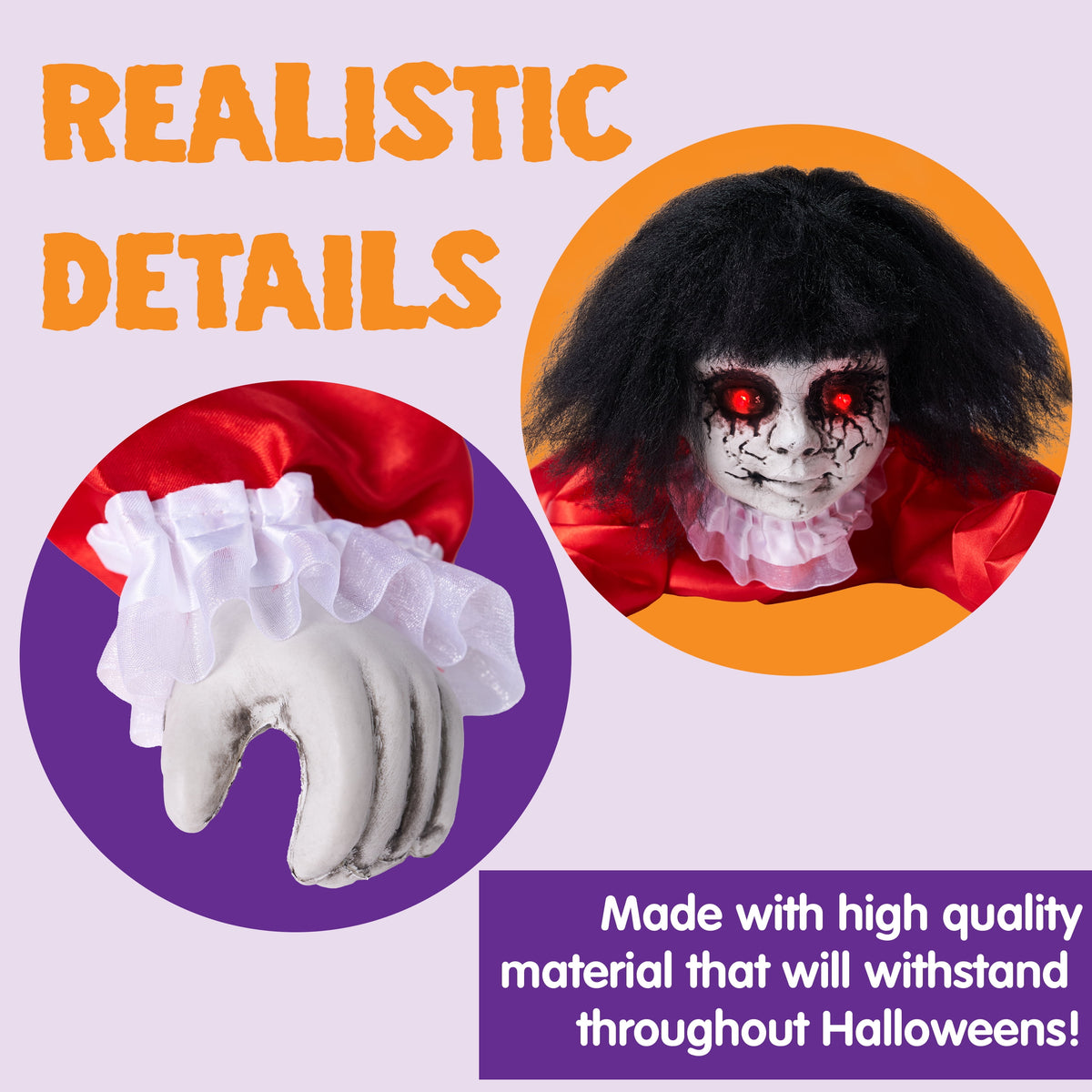 Joyfy Halloween Groundbreaker Halloween Decorations Zombie with Sound and Flashing Eyes,Outdoor Scary Halloween Yard Decorations,Haunted House Decorations