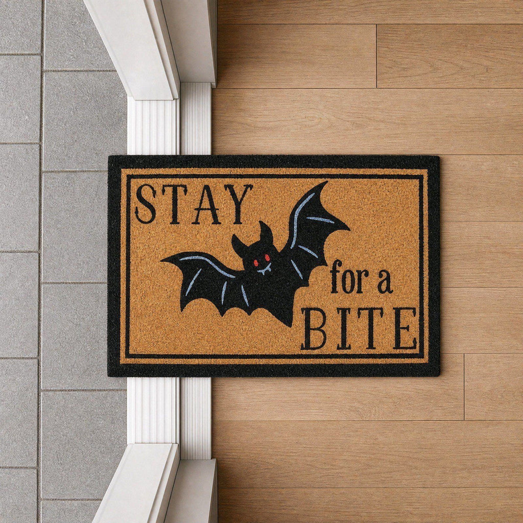 Fall Pumpkin Coir Doormat, Oh My Gourd Anti-Slip Front Door Mat Vintage Harvest Thanksgiving Halloween Entryway Floor Rug