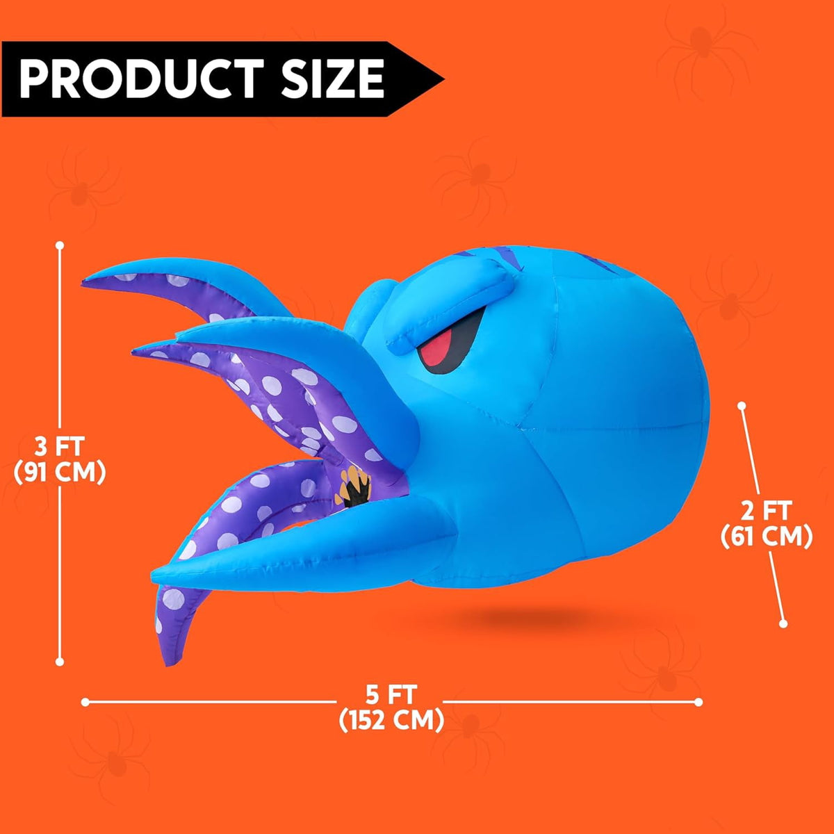 Joyfy 3.6 ft Animated Halloween Inflatable Dinosaur Decoration,Trunk or Treat Car Decorations Kit Dinosaur with Built-in LED Light for Halloween Party Indoor,Outdoor,Yard,Garden Decor