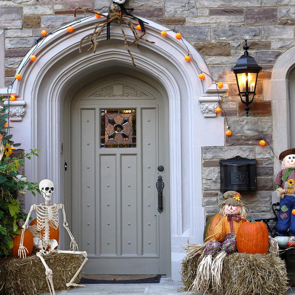 36" Posable Halloween Skeleton Decorations,Human Bones for Halloween Party with Movable Joints,for Haunted Houses, Front Lawn, Graveyard Props