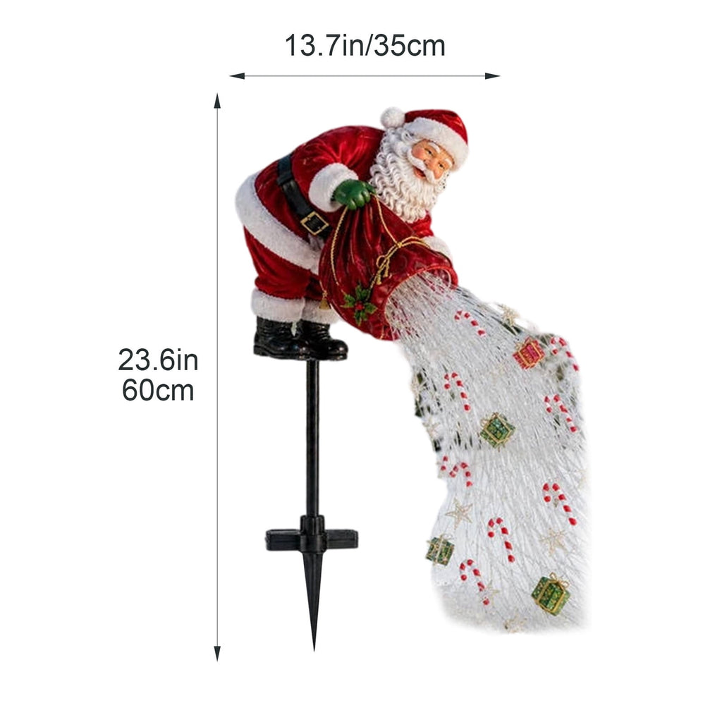 Luckky Christmas Bell Cascade Solar Yard Light,Solar Powered Flowing Star Bell Stake Light,Warm Yellow Outdoor Holiday Decor for Christmas Yard Decor（1 Pack）