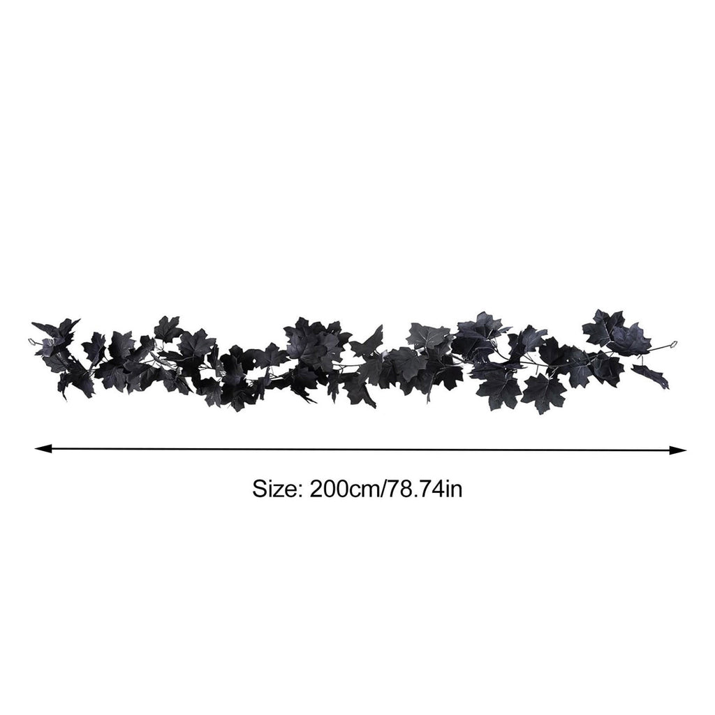 Chmadoxn 78.74" Halloween Thanksgiving Maple Leaf Garland with Mini Pumpkins & Berries, Artificial Fall Leaves Vine for Mantel Staircase Porch, Autumn Harvest Hanging Home Decor