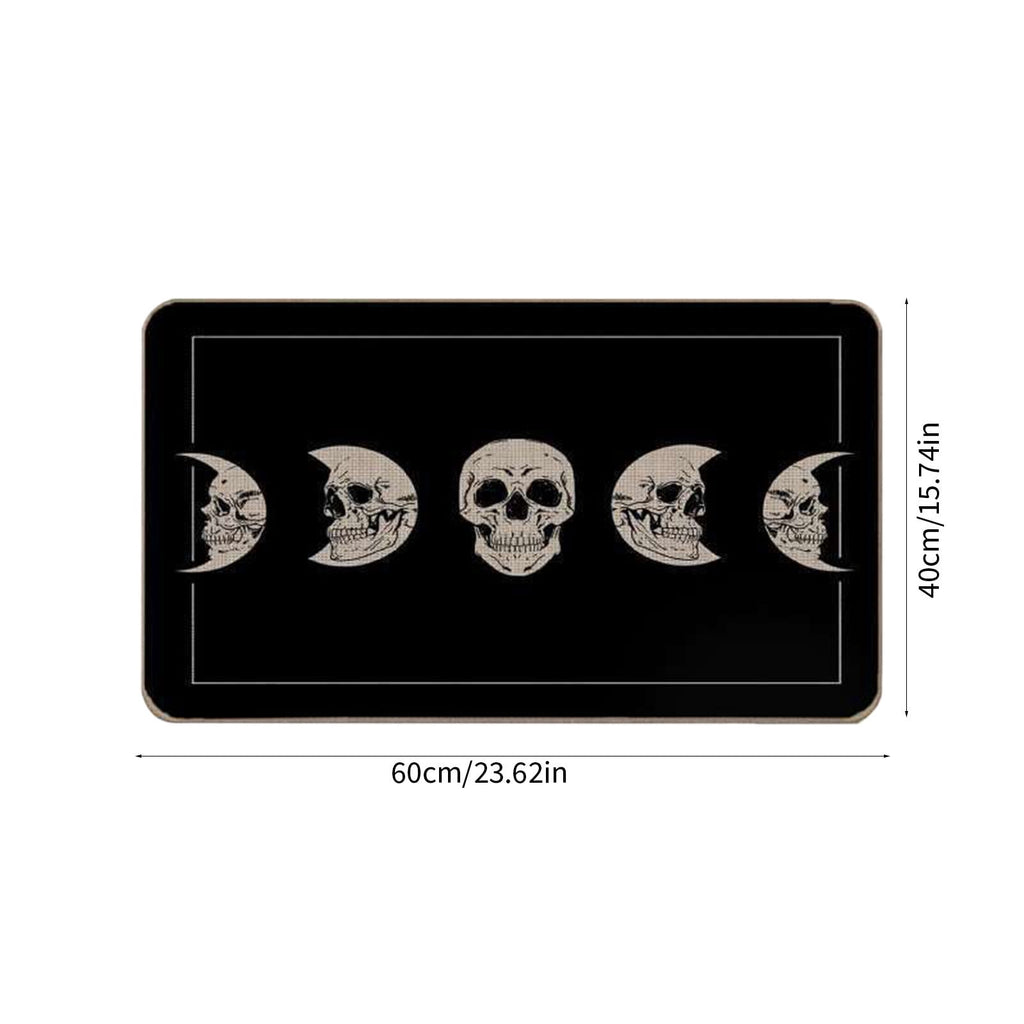 TOPRenddon Halloween Door Mat, Outdoor Front Door Decorative Doormat 16" x 24", Spider Web Bones Welcome Doormats, Non-Slip Rubber Mats Washable Carpet for Porch, Entryway, Indoor, Bathroom, Kitchen