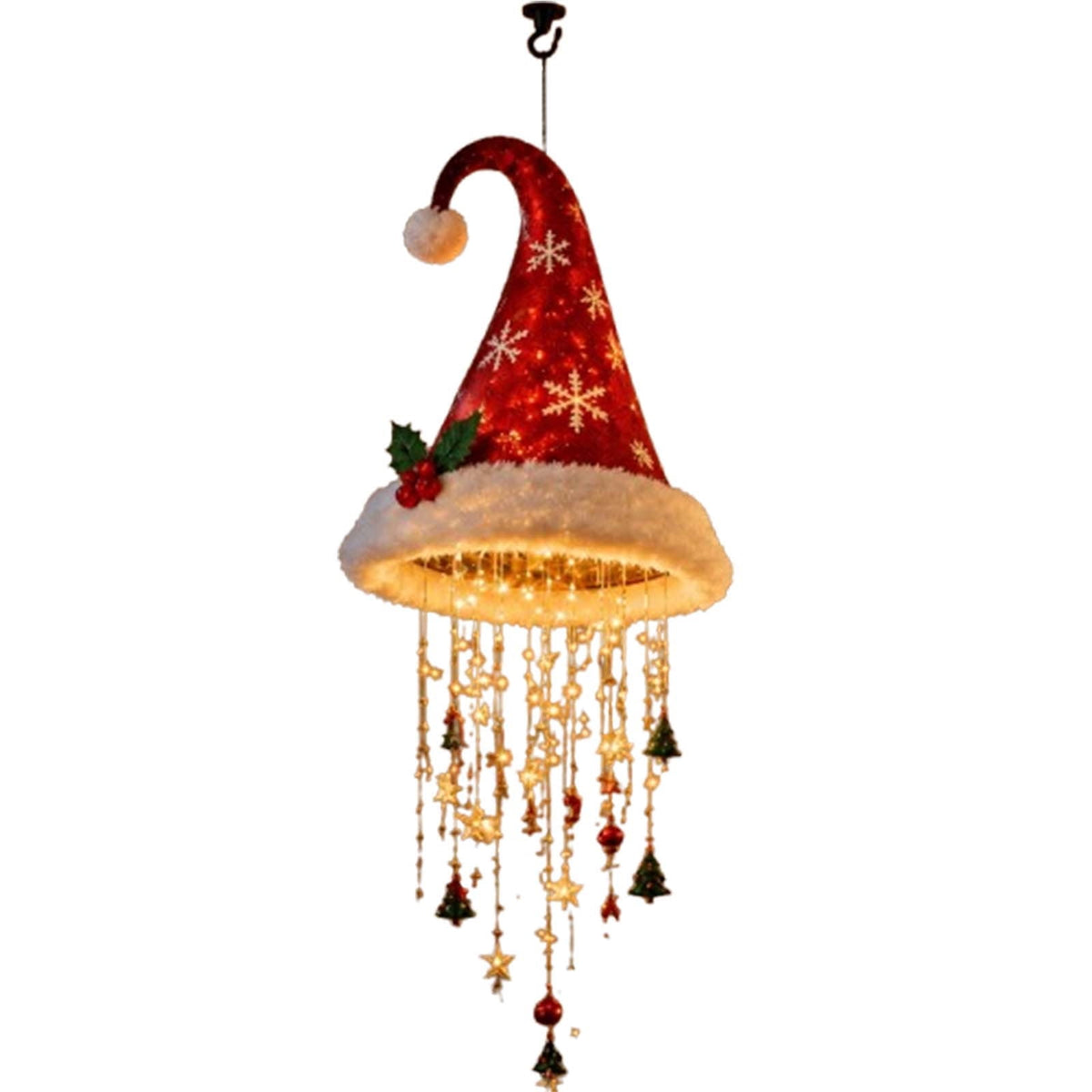 Stijggn Witch Hat Lights Halloween Glowing Lights, Waterproof Hanging Witch Hat Decorations, Warm Light Festival Ornaments for Indoor Outdoor Yard Garden Party Halloween Decor