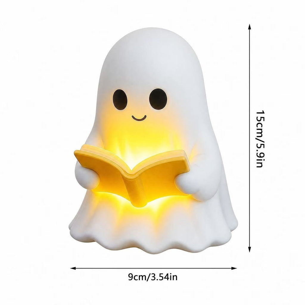 Diceymbol 11.81 Inch Halloween Ghost Night Light, Witch Hat Ghost Lamp with Jack O Lantern, Halloween Decorations Indoor for Table Mantel Party Decor