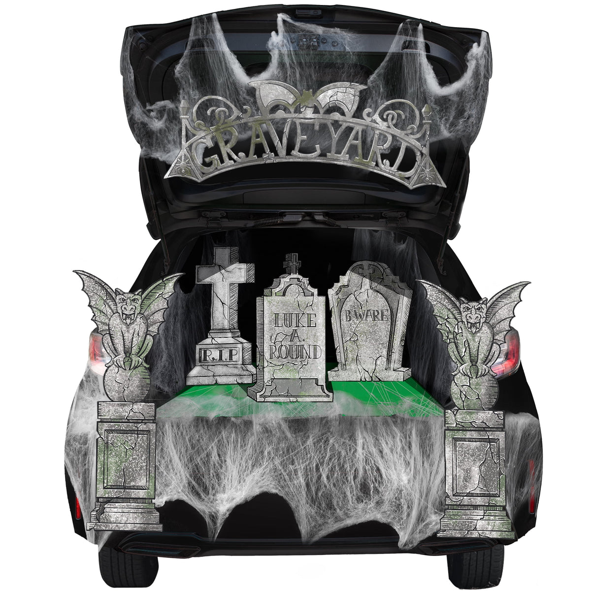 Joyfy Halloween Trunk or Treat Car Decorations Kit,Halloween Car Decorations Car Archway with Frankenstein Theme,Trunk or Treat Decorations for Suv,Halloween Outdoor Garage Door Party Decor