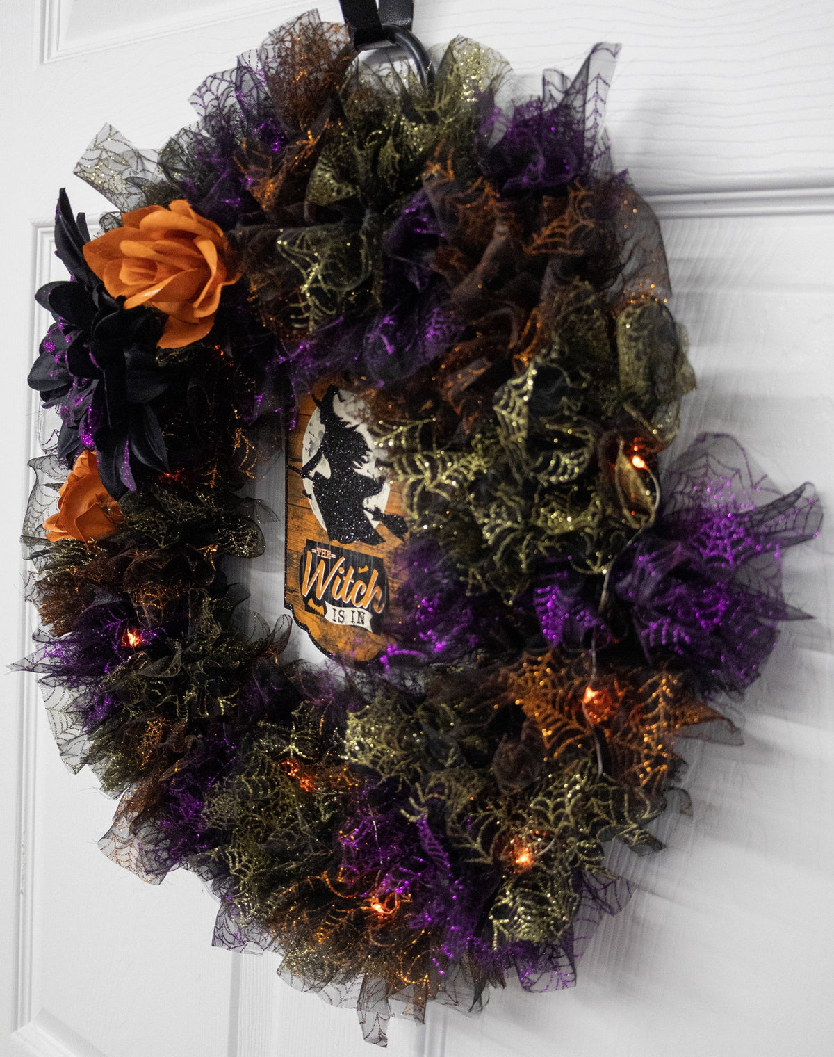The Witch is In Handcrafted Halloween Wreath | Halloween Home Décor | Fun Gift Ideas for Halloween