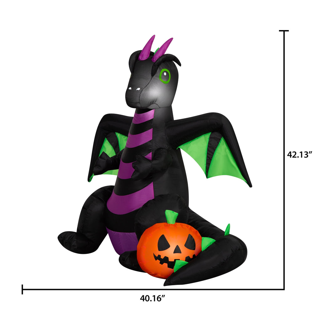 Baby Dragon Airblown Yard Inflatable, Multicolor, 3.5', Halloween by Way To Celebrate