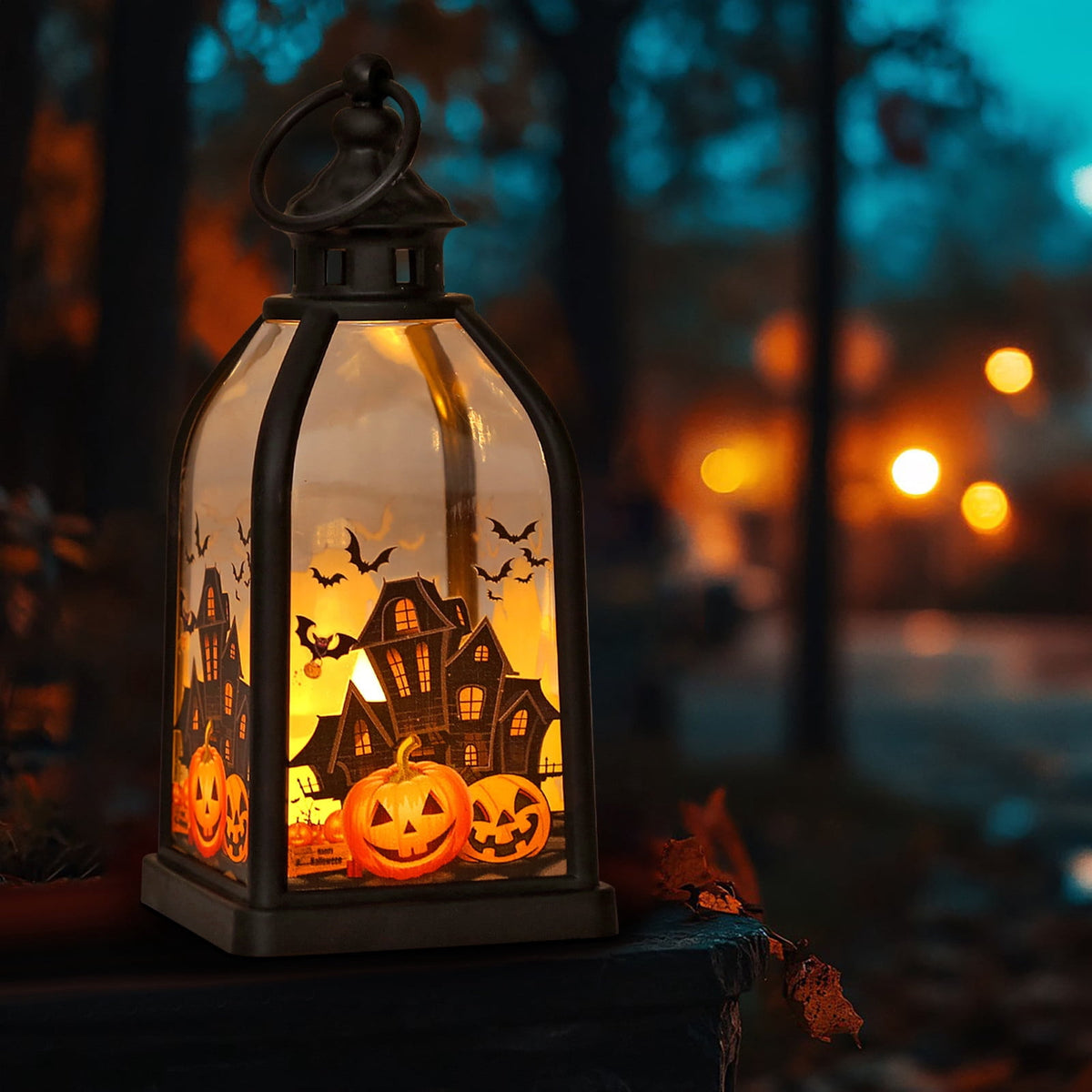 Qocolcyl 2 Pack Halloween Skeleton Lights Decorations, Halloween Candles Lamp Decoration Ornament Indoor Outdoor, Halloween Scary Decor for Home Room Table Outside Yard Lawn Garden Party Supplies