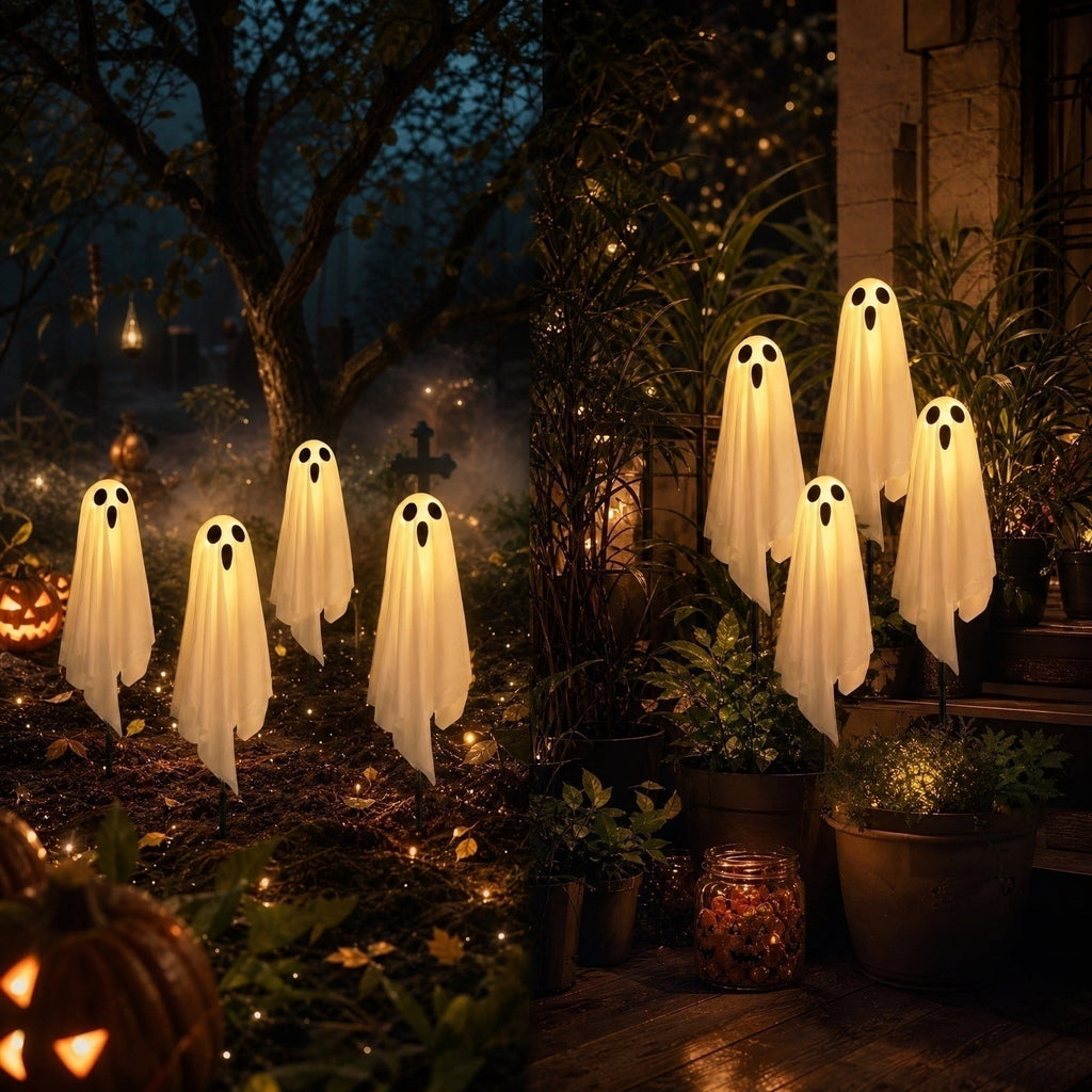 Clearance Halloween Solar Black Cat & Pumpkin Moon Garden Stake Light, Outdoor Waterproof LED Yard Decoration with Crescent Moon, Hanging Jack-o'-Lantern Lantern for Garden, Patio, Walkway, Porch