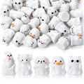sixwipe 50 Pcs Mini Resin Ghosts, Small Ghost Figurines, Halloween Decorations for Spooky Tiered Tray Decor, Vase Filler, Home Tabletop Shelf Centerpieces, Party Favors Gift